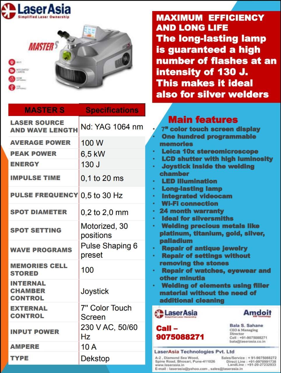 MasterS Italian Jewelry Laser Soldering Machine