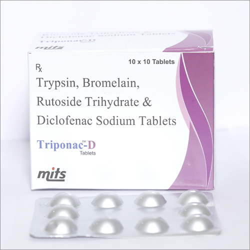 Trypsin, Bromelain, Rutoside Trihydrate & Diclofenac Sodium tablets