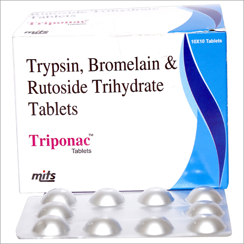 Trypsin, Bromelain, Rutoside Trihydrate Tablets Ingredients: Trypsin 48Mg