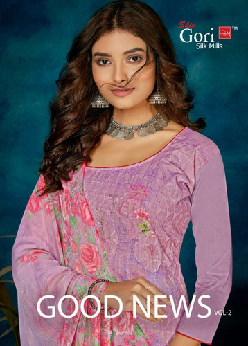 Dress Material - Cotton Digital Print Top (2.50 Mtrs), Exquisitely Printed Nazneen Dupatta (2.30 Mtrs) , Multi Color Casual Ethnic Wear with Full Sleeves