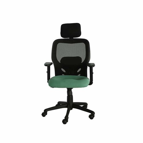 Revolving Chair - Nylon Frame with Adjustable Headrest, 960mm Height, Mesh Upholstery, 12mm Plywood Seat with 40 Density PU Foam, Adjustable Lumbar Support, Synchro Tilt with Multi Position Lock