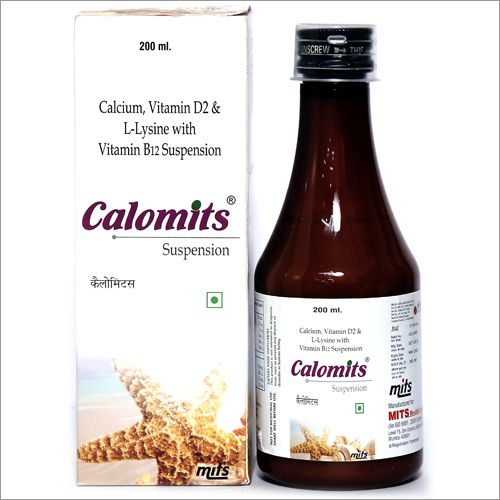 Calcium,Vitamin D2, K-Lysine With Vitamin B12 Suspension Ingredients: Calcium