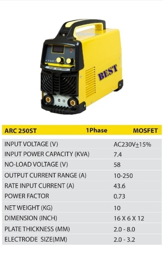 Best Arc Welding Machine 250 Amp