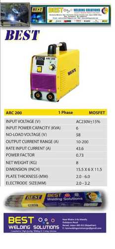 Best Arc Welding Machine 200 Amp.