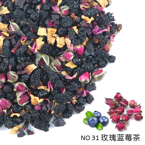Wholesales Rose And Blueberry Tea Blended Tea Dried Flower And Herbal Tea