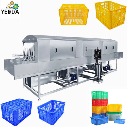 Full Automatic Plastic Crate Transshipment Basket High Spray Cleaning Washing Machine