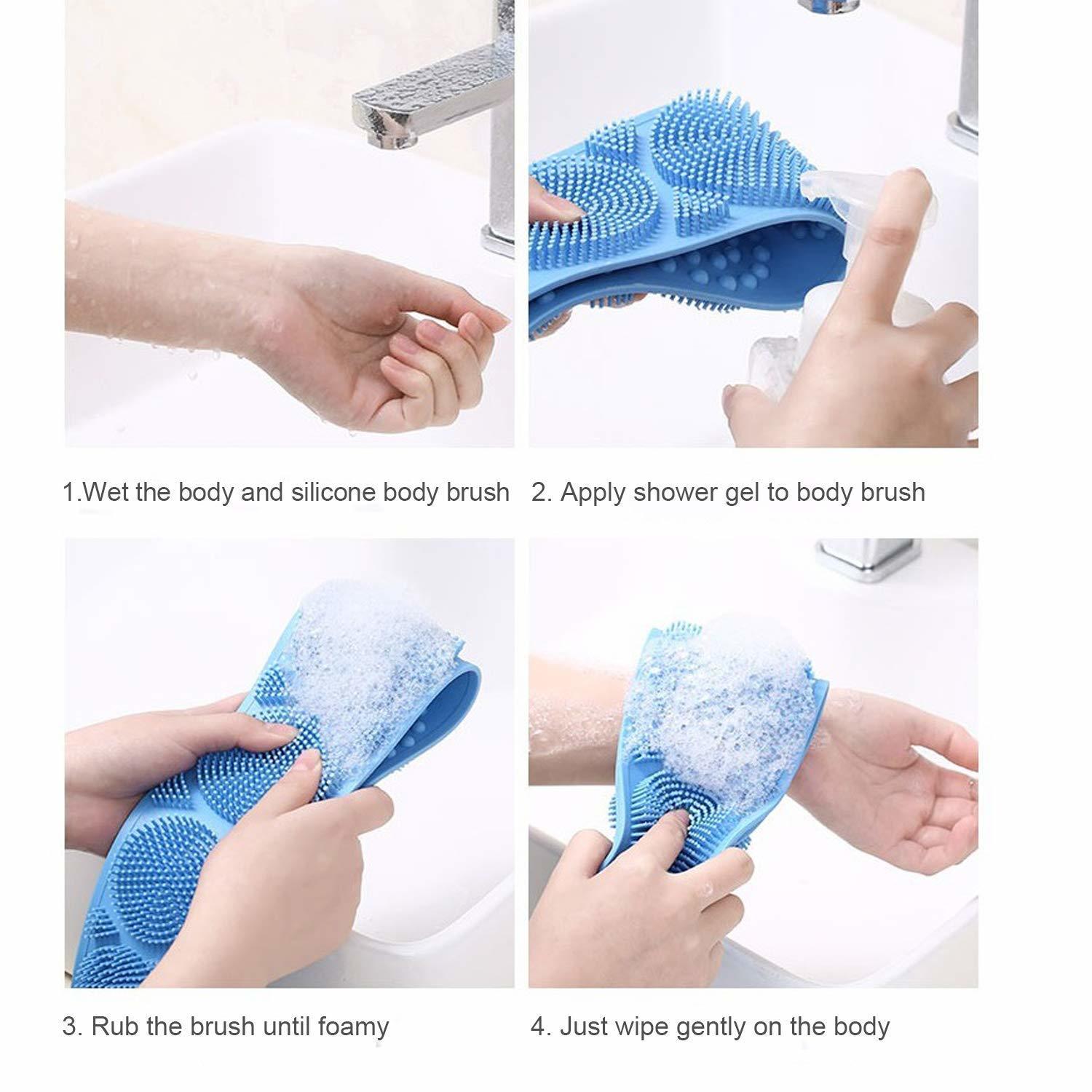 Silicone Double Sided back Scrubber