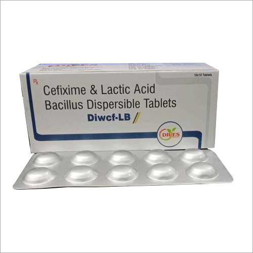 Cefixime और लैक्टिक एसिड बैसिलस फैलाने योग्य गोलियाँ