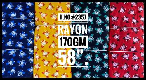 Rayon flower Printed Fabric