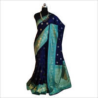 मल्टीकलर डिज़ाइनर बनारसी साड़ी