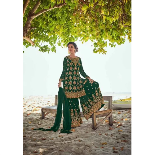 Green Ladies Sharara Suit