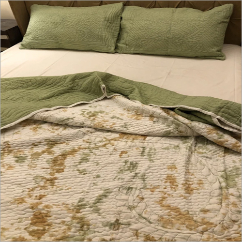 Pistachio Tie Dye Quilted Bedding Set