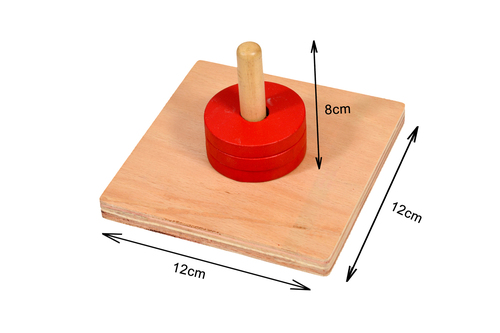 Kidken Montessori Toddler Discs on Vertical dowel / Toddler wooden toys