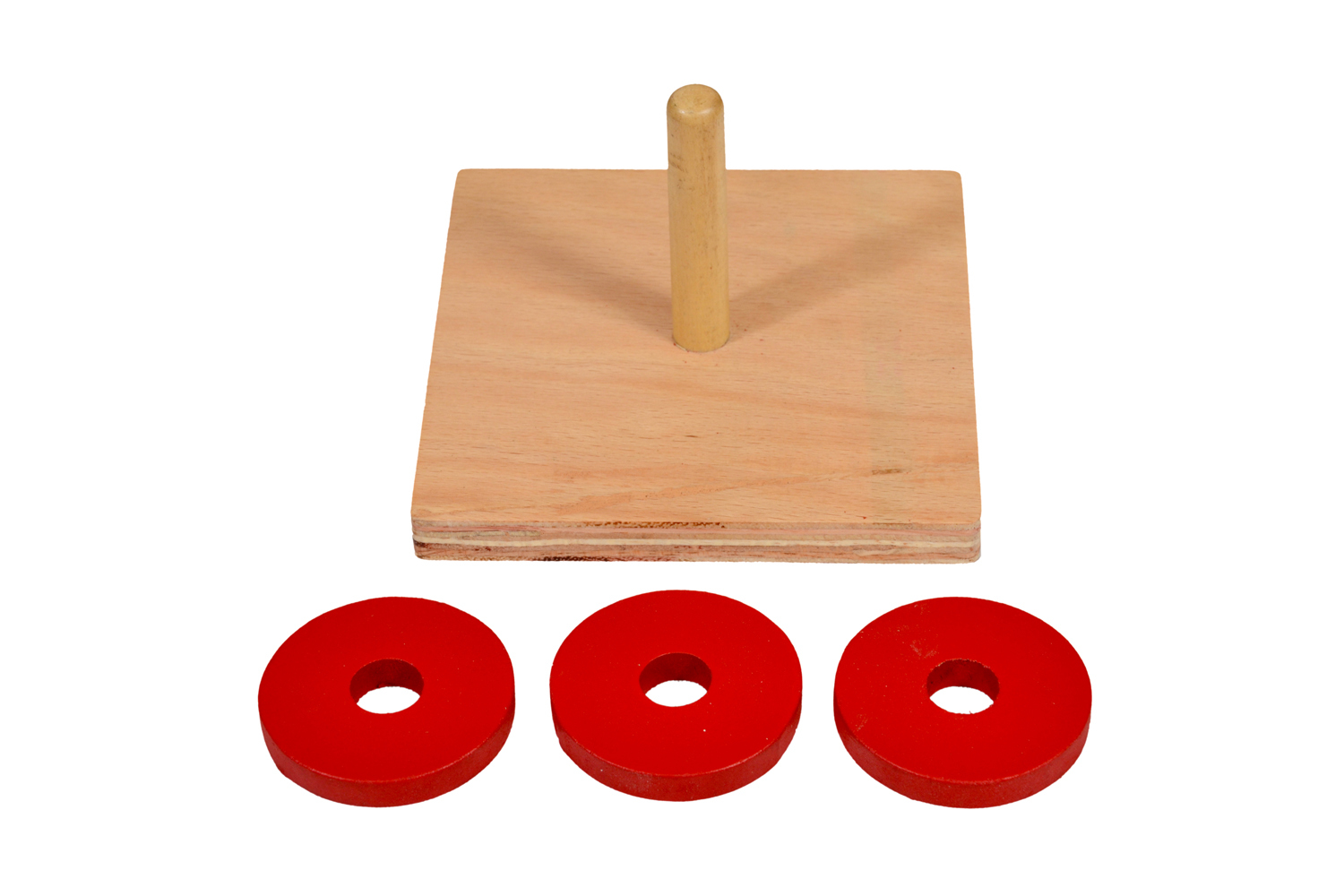 Kidken Montessori Toddler Discs on Vertical dowel / Toddler wooden toys