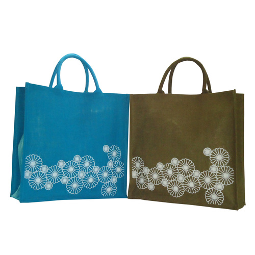 Printed Jute Tote Bag