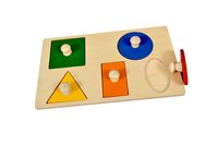 Kidken Montessori Five Shape Toddler Puzzle,wooden Toys.toys,toddler Toys.wooden Teaching Aids,wooden Educational Toys Age Group: 3 To 4 Years