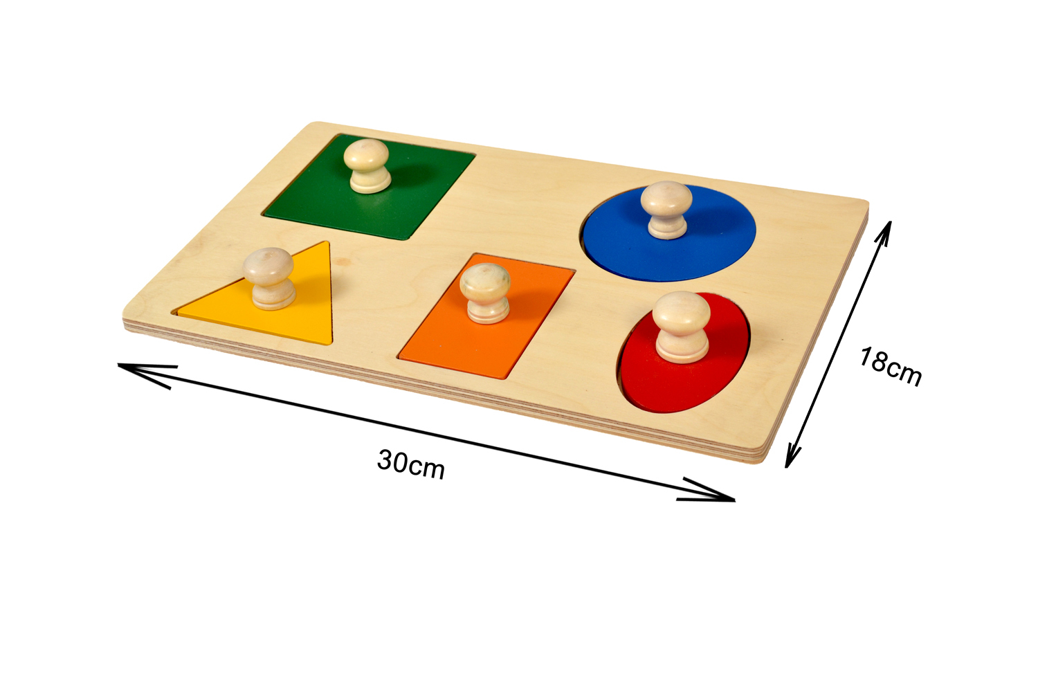 Kidken Montessori Five Shape Toddler Puzzle,Wooden Toys.Toys,Toddler Toys.Wooden Teaching aids,Wooden Educational Toys