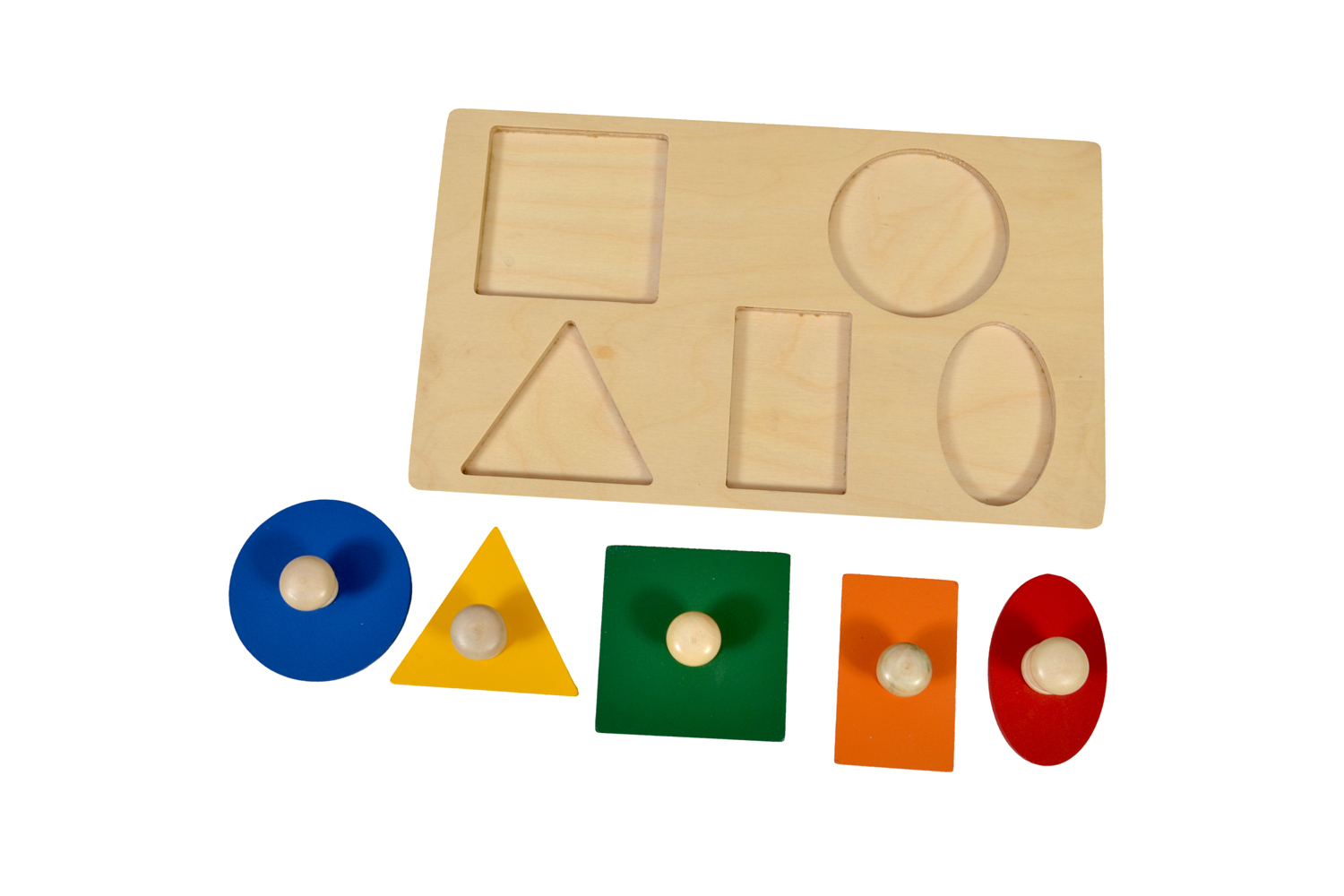 Kidken Montessori Five Shape Toddler Puzzle,Wooden Toys.Toys,Toddler Toys.Wooden Teaching aids,Wooden Educational Toys