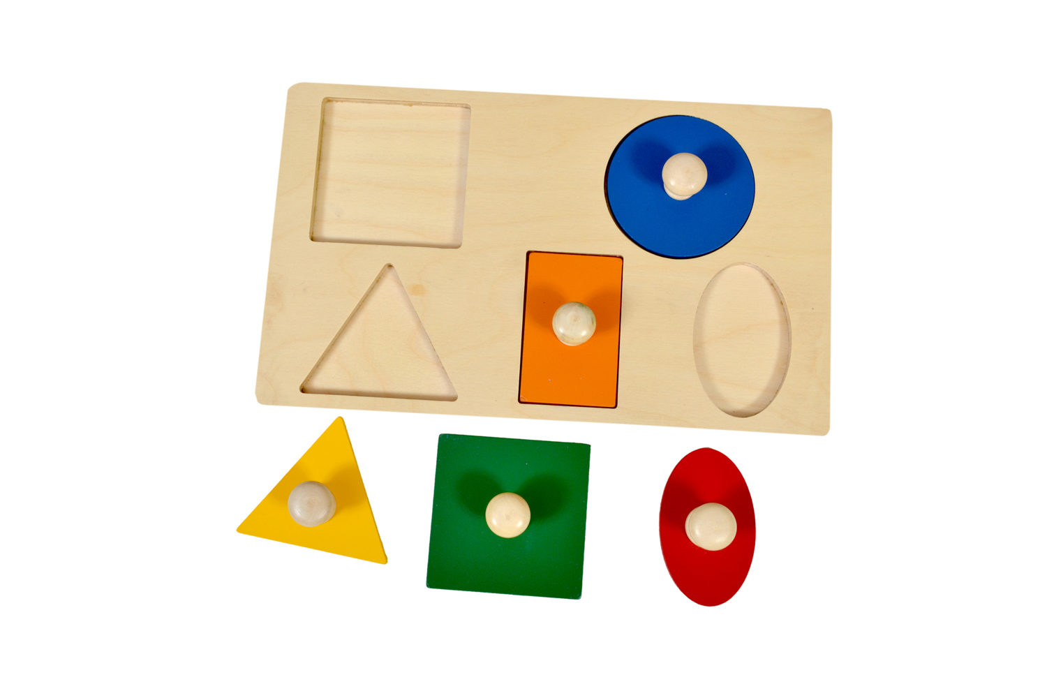 Kidken Montessori Five Shape Toddler Puzzle,Wooden Toys.Toys,Toddler Toys.Wooden Teaching aids,Wooden Educational Toys