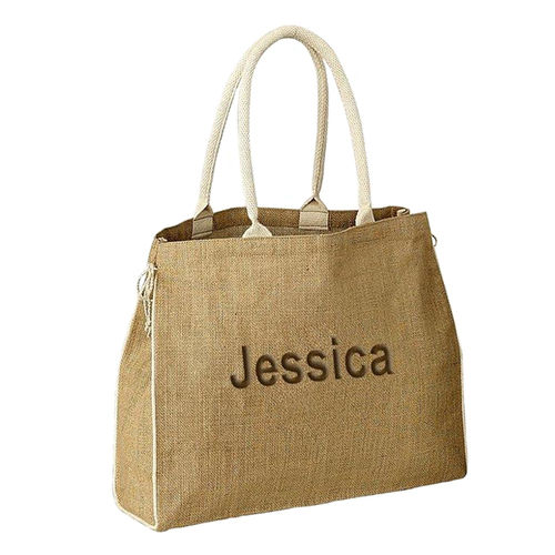 Available In Various Color Jute Beach Bag With Padded Rope Handle