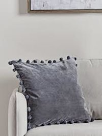 Velvet Pom-Pom Cushion Cover