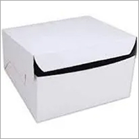 White Plain And Printed Cake Box