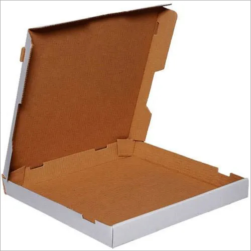 White Corrugated Pizza Box