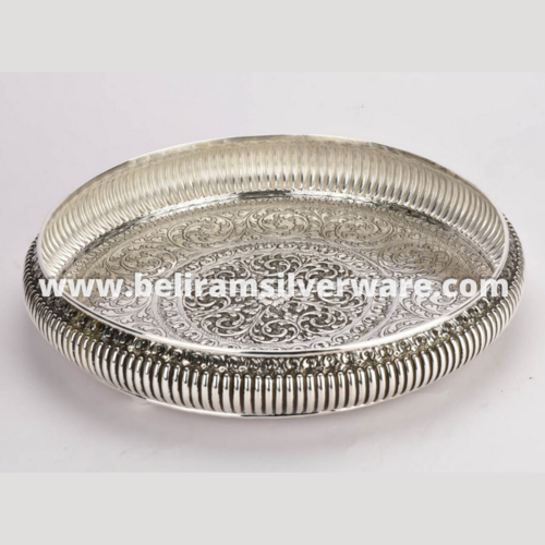Fluted Traditional Nakshi Silver Uruli
