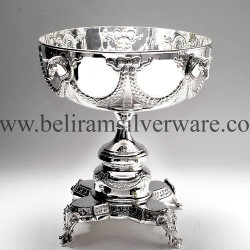Pedestal Horses Silver Centerpiece