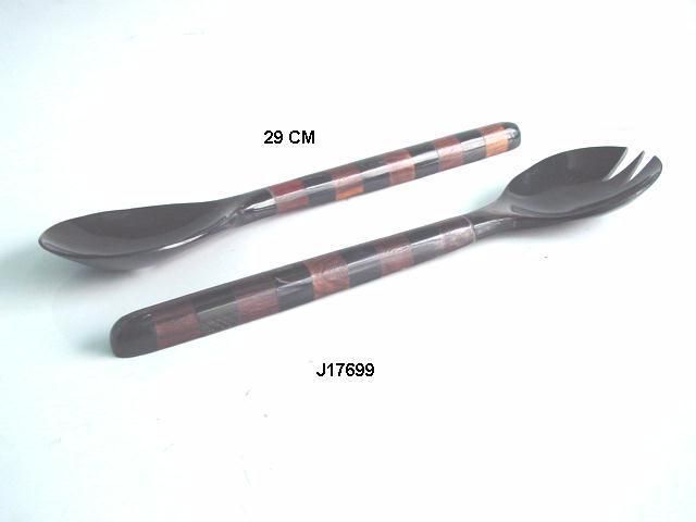 Salad Set With Wooden Handle