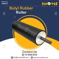 Industrial Butyl Rubber Roller - Nitrile Rubber, Customized Size, Black/silver Color | High Coefficient Of Friction, Excellent Impact Strength, Chemical Resistance
