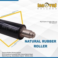Natural Rubber Roller - Customized Size, Matte Black | Coated, Eco-friendly, Washable, Efficient For Textile And Printing Industries