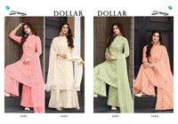 Embroidered Dollar Designer Georgette Dress Materials