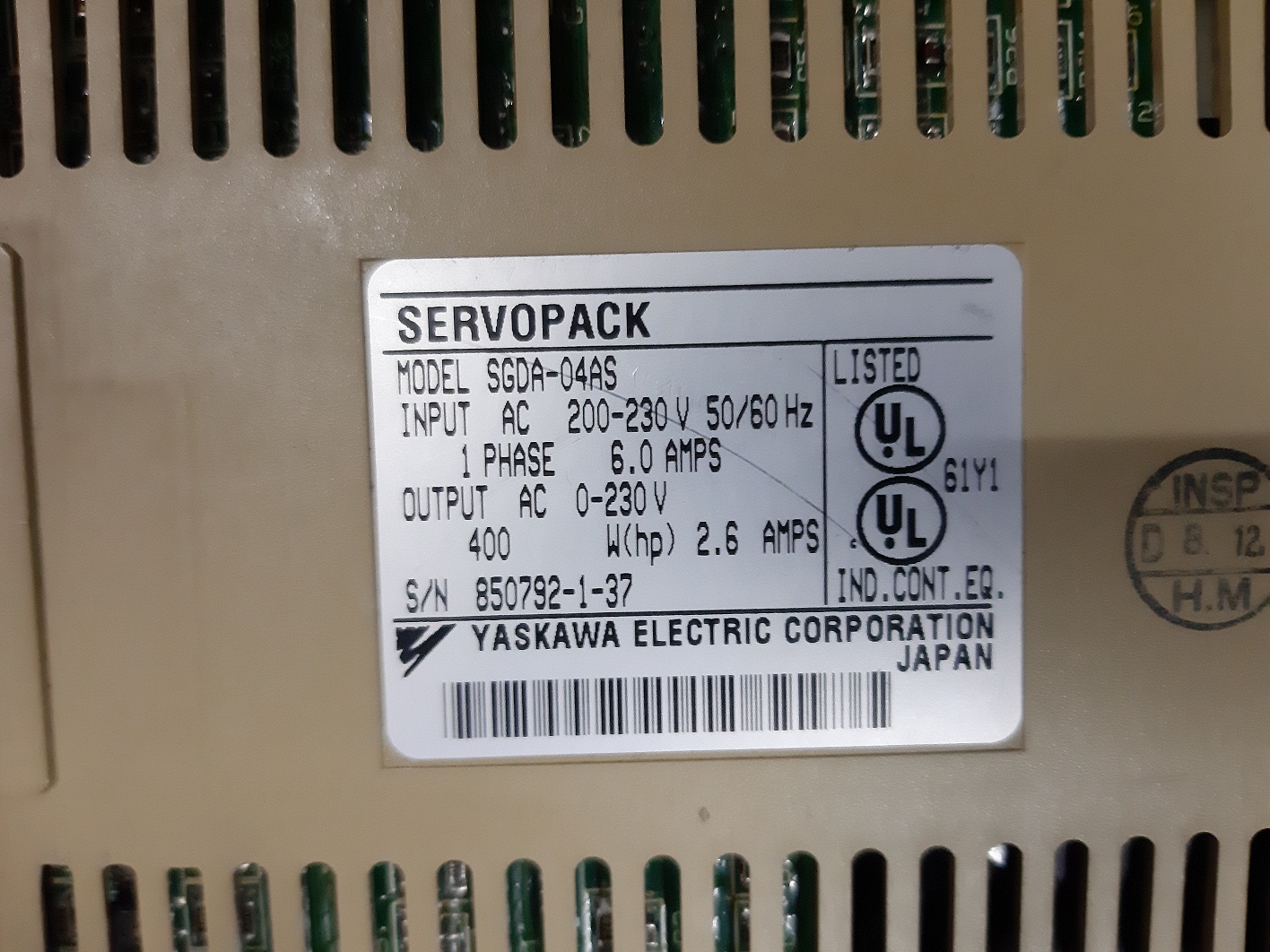 YASKAWA SERVO DRIVE AC DRIVE SGDA-04AS