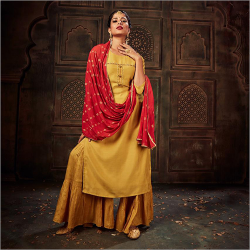 Ladies Plain Suit - 3/4 Sleeve, Washable Fabric | Ideal for All Seasons: Rainy, Spring, Summer, Winter