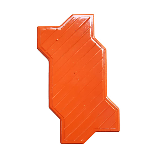 ZigZag Tile - Different Size Available, Orange Non-Slip Floor Tiles with Various Thickness Options in Contemporary ZigZag Shape