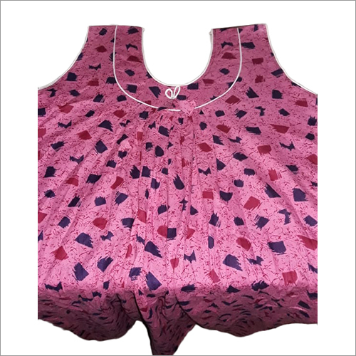 Ladies Cotton Floral Print Piping Nighty - Cotton, Sizes: S, M, L, XL | Floral Printed Design, Elegant Piping Details for Women