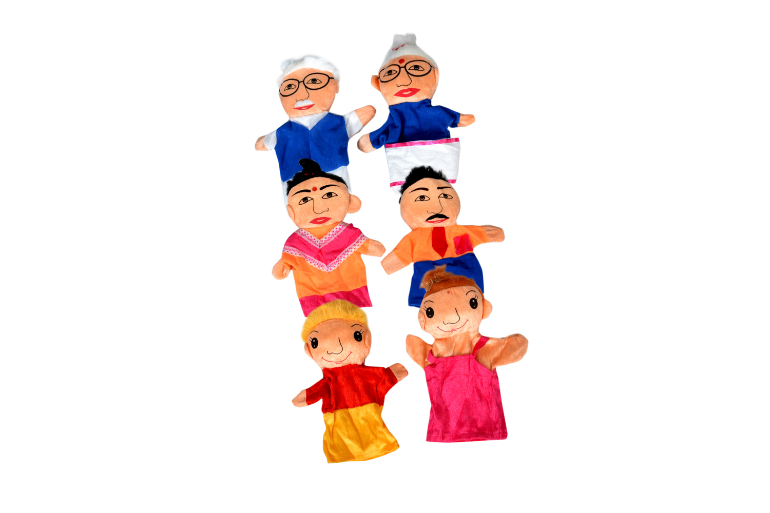 Kidken Hand puppet - family - set of 6
