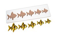 Kidken Montessori Size Variation Inset Board Fish / Seriation Board Puzzle / Wooden Size variation Puzzle