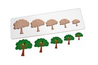 Kidken Montessori Size Variation Inset Board Tree / Seriation Board Puzzle / Wooden Size variation Puzzle