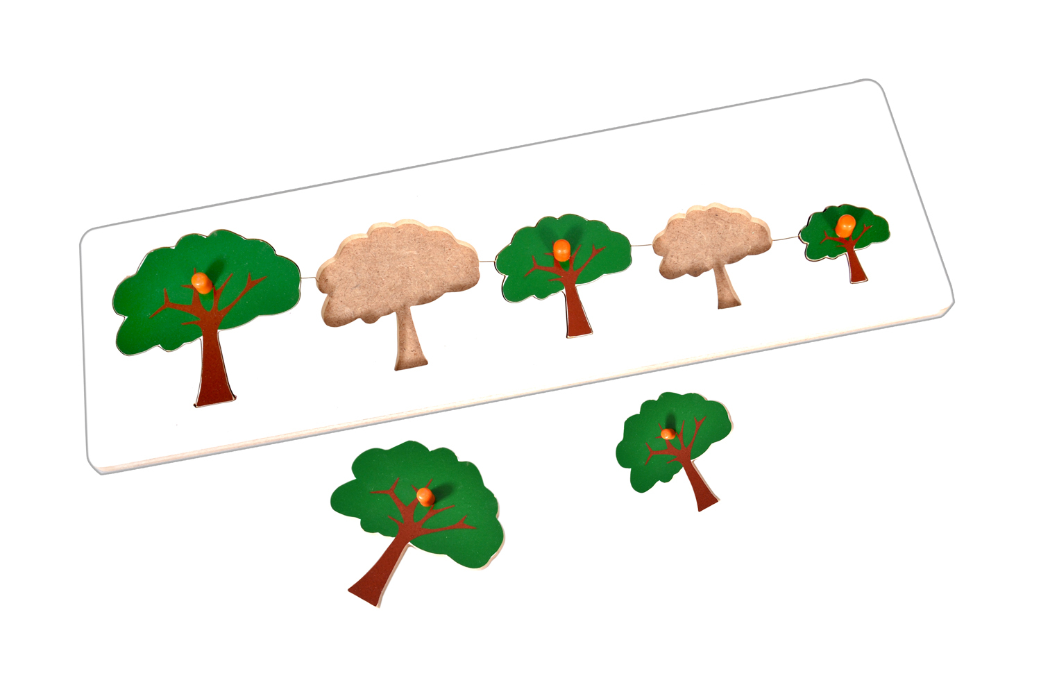Kidken Montessori Size Variation Inset Board Tree / Seriation Board Puzzle / Wooden Size variation Puzzle