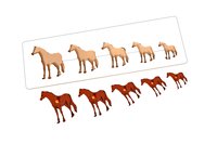 Kidken Size Variation Inset Board Horse / Seriation Board Puzzle / Wooden Size variation Puzzle