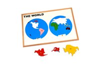Kidken Montessori Map Puzzle World wooden toys,toys wooden educational toys