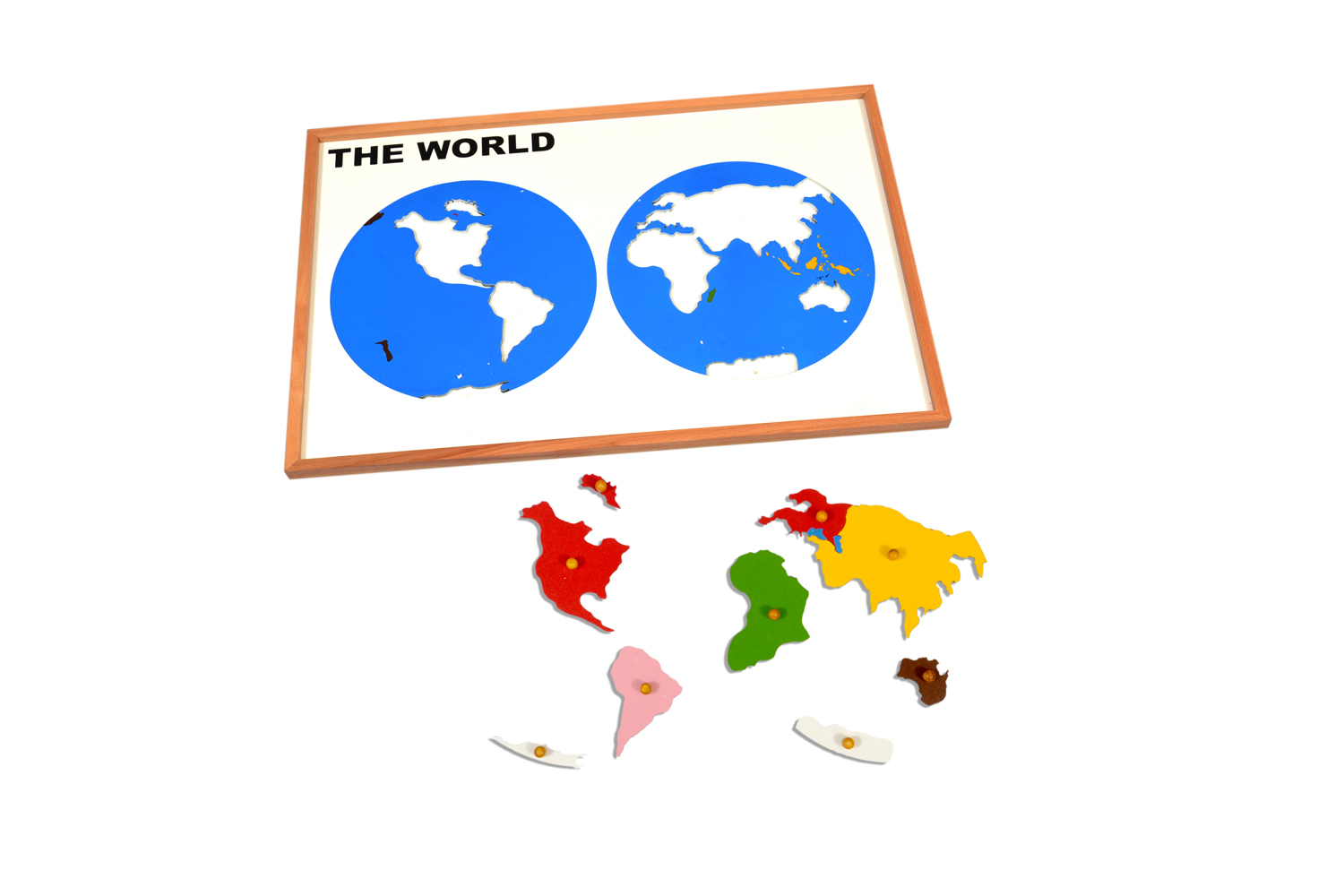 Kidken Montessori Map Puzzle World wooden toys,toys wooden educational toys
