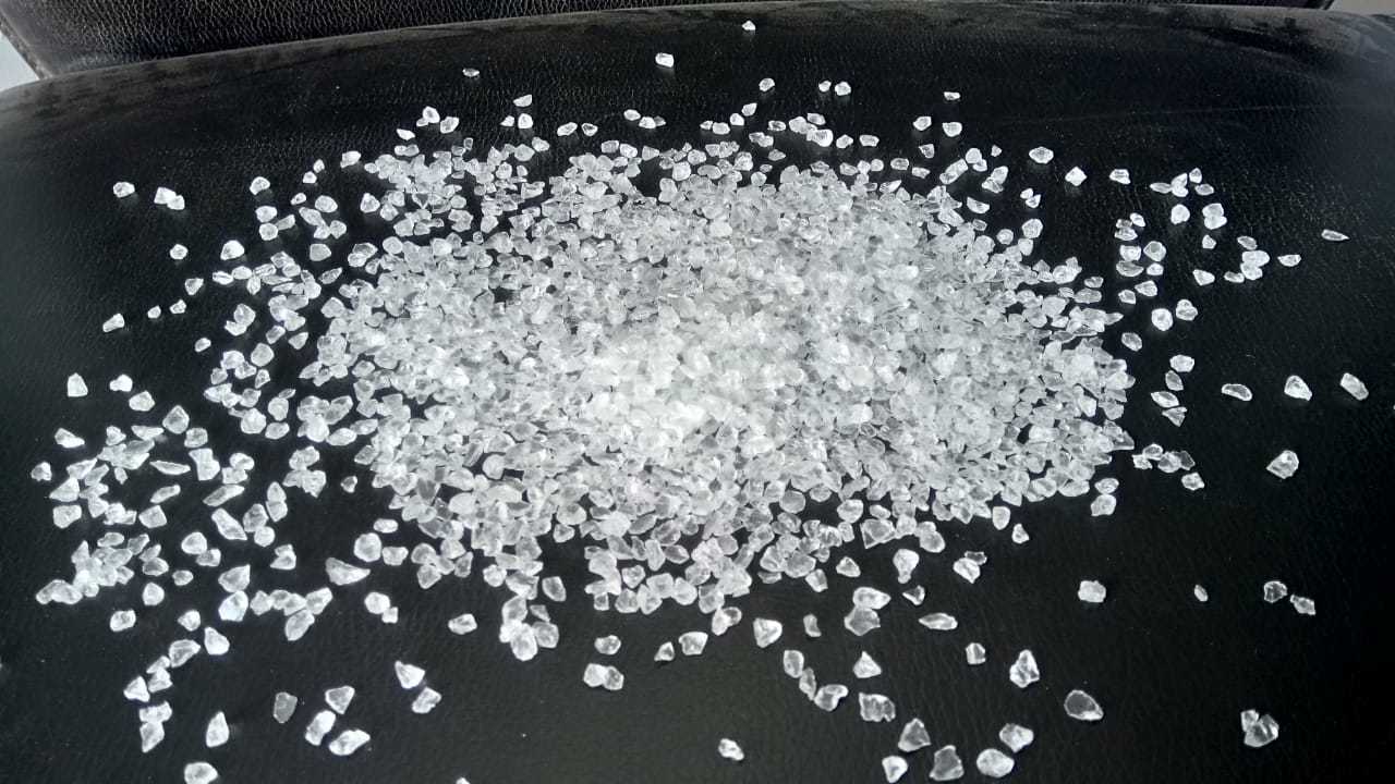 Royal Blue natural Glass crushed stone Chips For Fire Pit And Terrazzo flooring