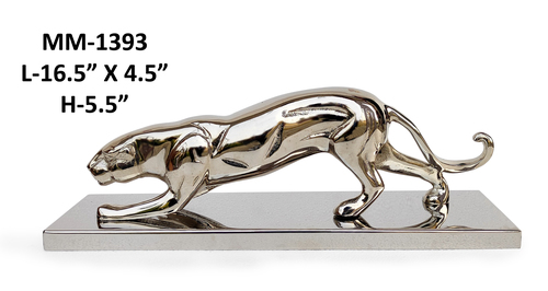 Panther Aluminium Plain With Wooden Base , Silver