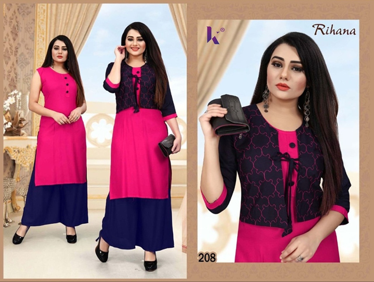 Designer Rayon Kurtis
