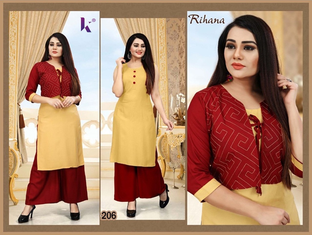 Designer Rayon Kurtis