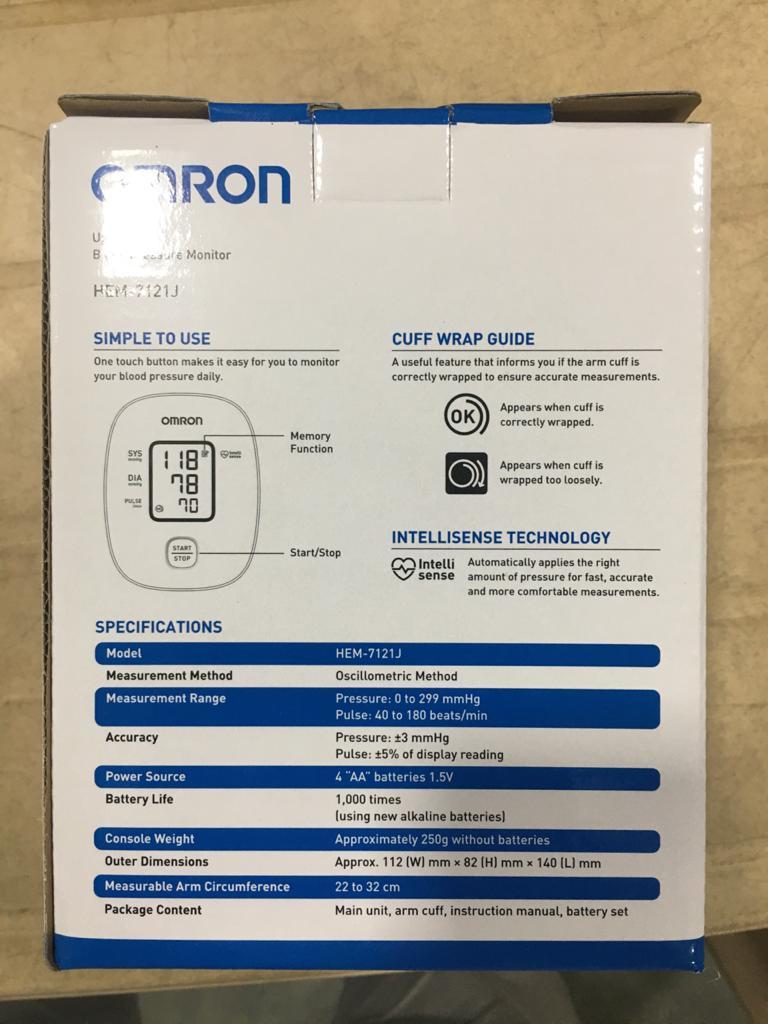 Omron  Blood Pressure Monitor