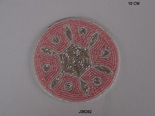 Glass Bead Table Coasters In Pink Color Good Quality